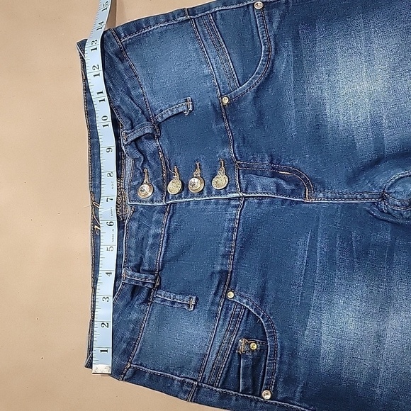 Kalowa Size 7 Skinny High Waist 4 Button Jeans / Jeggings.  Excellent Condition - Picture 4 of 13
